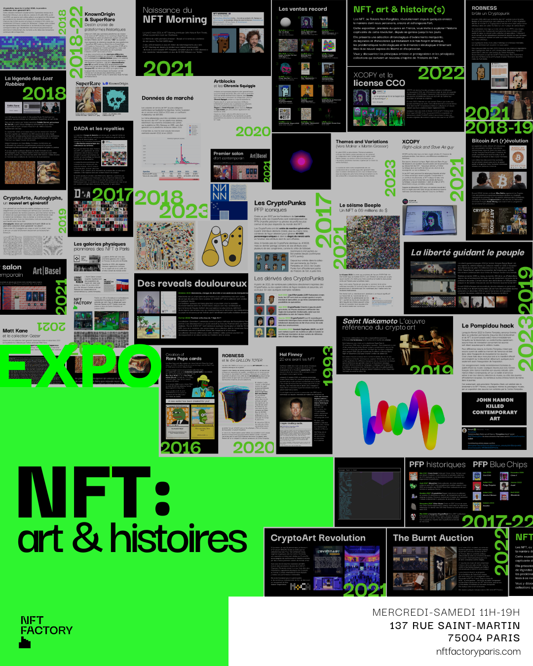 Billet d'entrée "NFT : art & histoires" - Gratuité